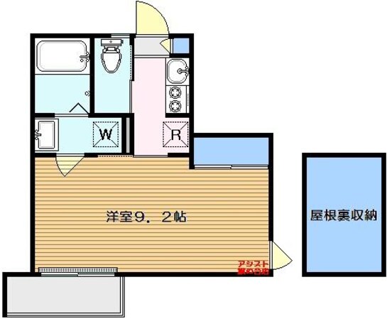 石川台駅 徒歩3分 2階の物件間取画像